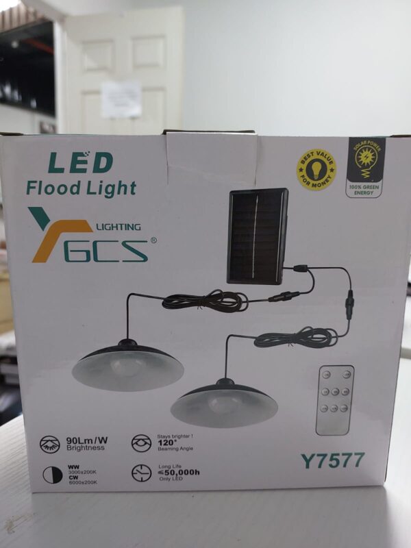 LAMPARA CON PANEL SOLAR DOBLE - Imagen 3