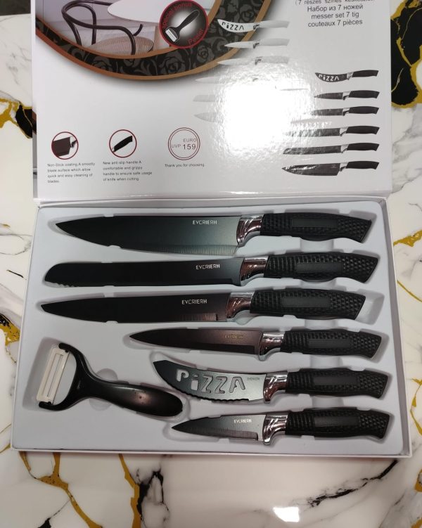 Set Cuchillos De Cocina Acero Inoxidable Antibacterial 7pcs - Imagen 2