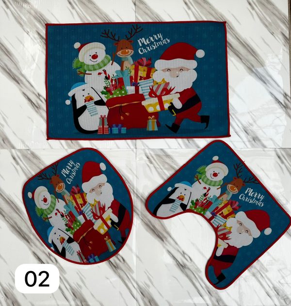 SET DE ALFOMBRAS DE BAÑO DE NAVIDAD