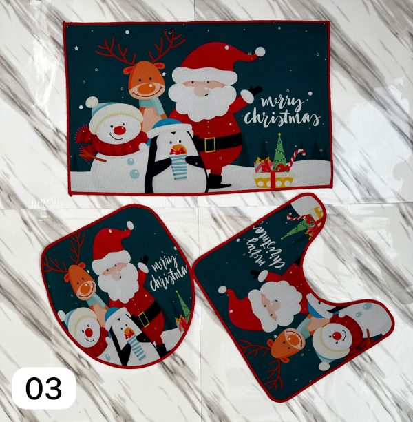 SET DE ALFOMBRAS DE BAÑO DE NAVIDAD - Imagen 2