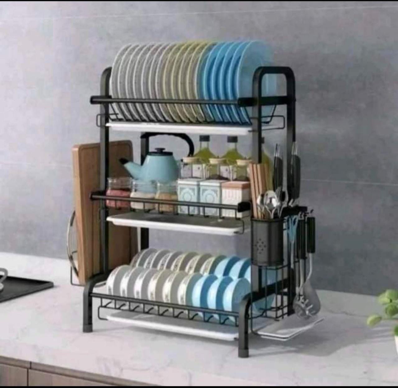 ESCURRIDOR DE ACERO 3 NIVELES KITCHEN RACK - Imagen 3