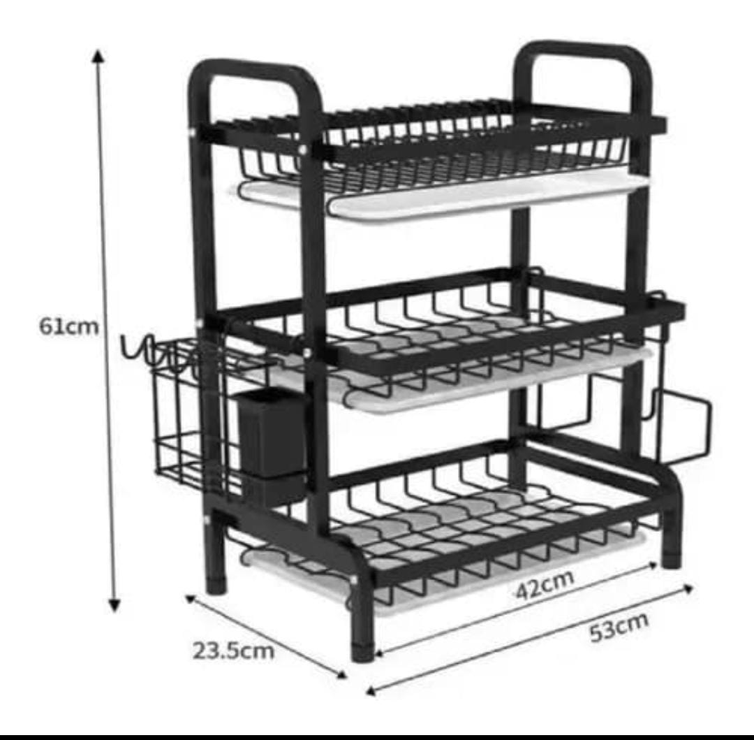 ESCURRIDOR DE ACERO 3 NIVELES KITCHEN RACK - Imagen 4