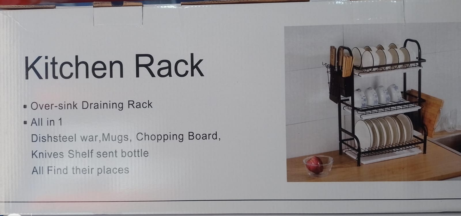 ESCURRIDOR DE ACERO 3 NIVELES KITCHEN RACK - Imagen 2