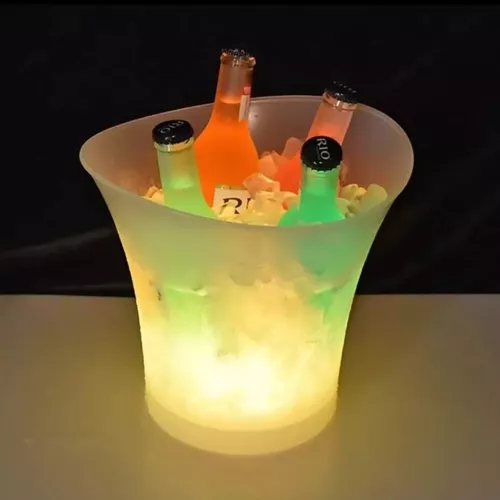 HIELERA CUBETA CON PARLANTE BLUETOOTH LED LUCES - Imagen 3