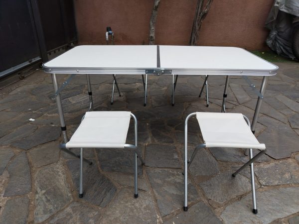 MESA PLEGABLE CON 4 BANCOS PARA CAMPING 120 CM - Imagen 4