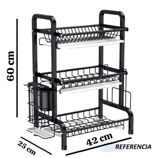 ESCURRIDOR TRES NIVELES DE ACERO INOXIDABLE MULTIFUNCIONAL - Imagen 3