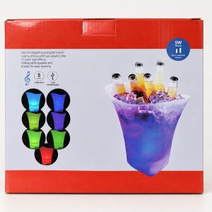 HIELERA CUBETA CON PARLANTE BLUETOOTH LED LUCES