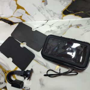 SOPORTE DE CELULAR PARA MOTO EN EL ESPEJO CON ESTUCHE IMPERMEABLE