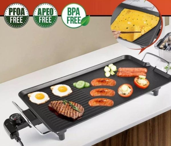 PLANCHA PARRILLERA ELECTRICA ANTIADHERENTE CHURRASQUERA