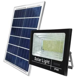 LAMPARA LED CON PANEL SOLAR 500W