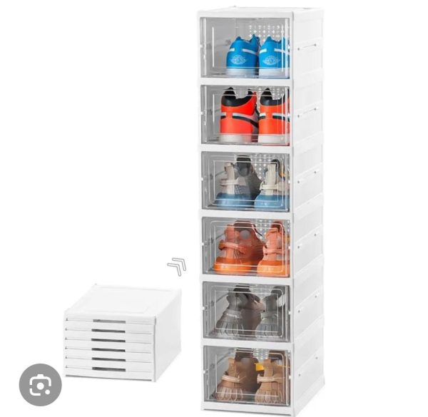 PACK DE ZAPATERA ACRILICA 6 CAJAS BLANCAS
