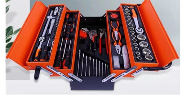 CAJA  HERRAMIENTAS 85 PIEZAS 5 NIVELES