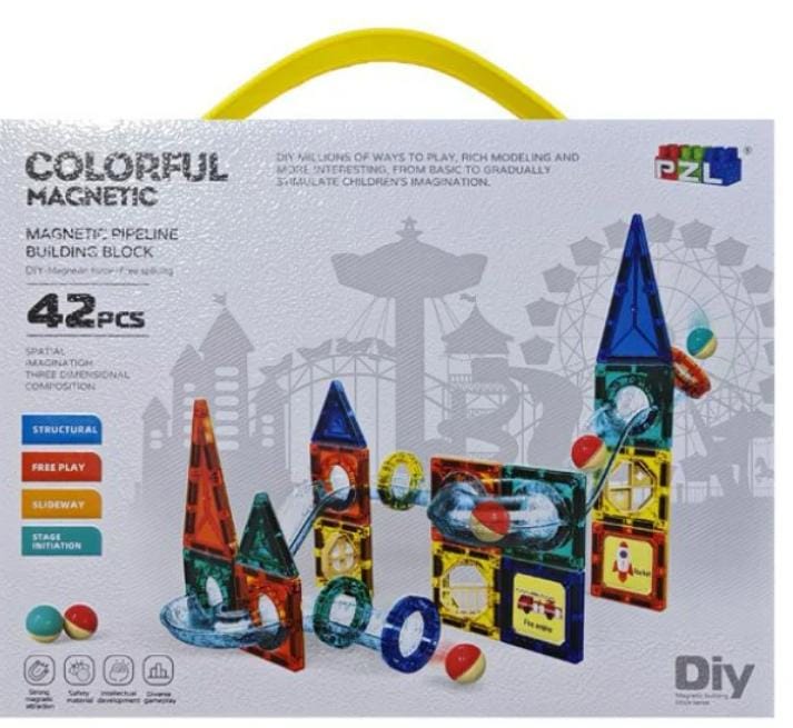 JUEGO DE BLOQUES CO CONSTRUCCIN MAGNETICO DE 42 PIEZAS