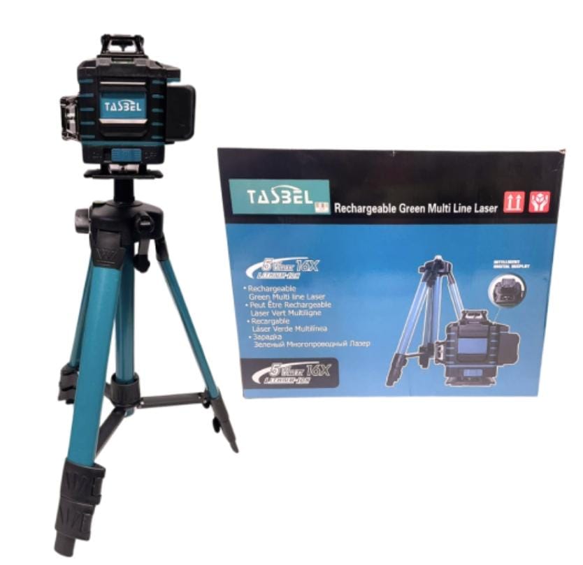 NIVEL LASER DE 16 LINEAS CON TRIPODE TASBEL INALAMBRICO