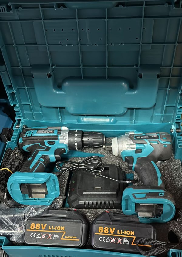 KIT TALADRO MAS PISTOLA DE IMPACTO  LITHIUM   88 V LI_ION - Imagen 3