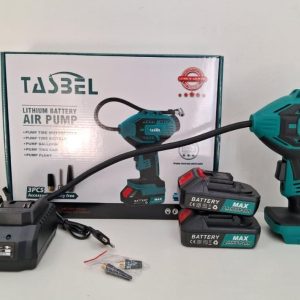 INFLADOR DE NEUMATICOS A BATERIA MARCA TASBEL