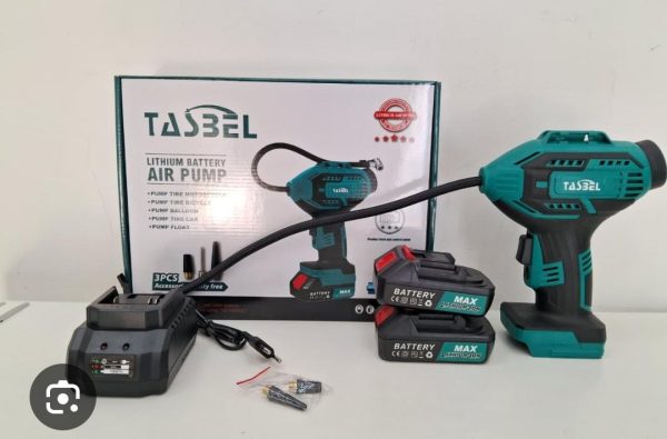 INFLADOR DE NEUMATICOS A BATERIA MARCA TASBEL