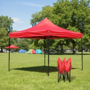 TOLDO CON ESTRUCTURA 3X3 ROJO