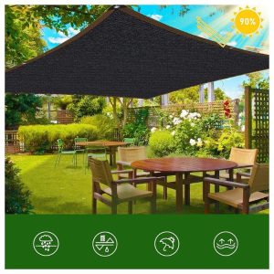 CARPA LONA / VELA MALLA RECTANGULAR 3X4 NEGRA