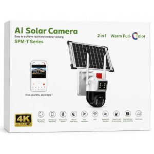 CAMARA SOLAR IA DOBLE LENTE CON CHIP 4K